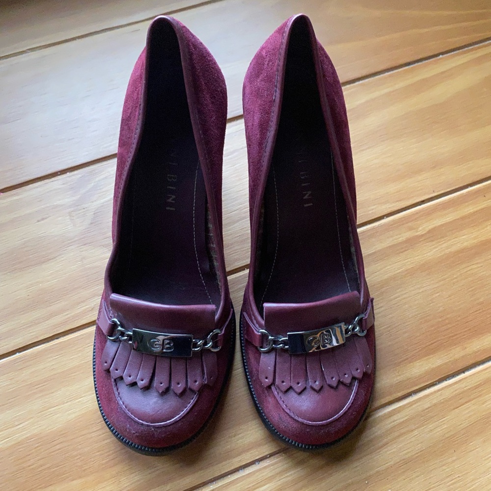 Gianni Bini heels, Penny loafer style, 3” heels, maroon, size 7 - Picture 12 of 16